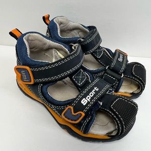 Umi- Sandals, Blue‎ - Velcro, Size:7 Toddler, Pre- Owned